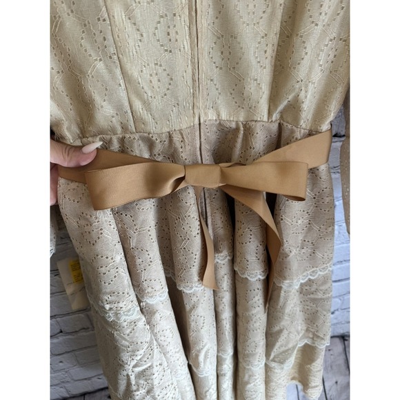 VTG 80's Western Cowgirl Rodeo Square Dance‎ Tiered Eyelet Dress Sz Small NWT - Picture 9 of 16